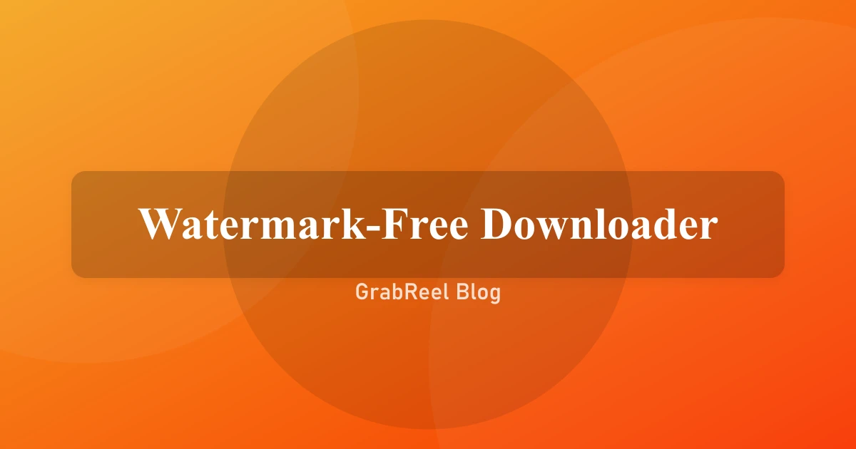 What is a Watermark-Free Instagram Downloader?
